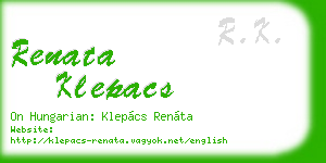 renata klepacs business card